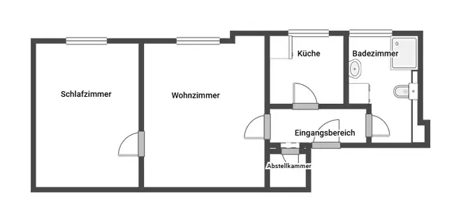 2 Zimmer Wohnung mit 50 m² in Dortmund – Bild 2