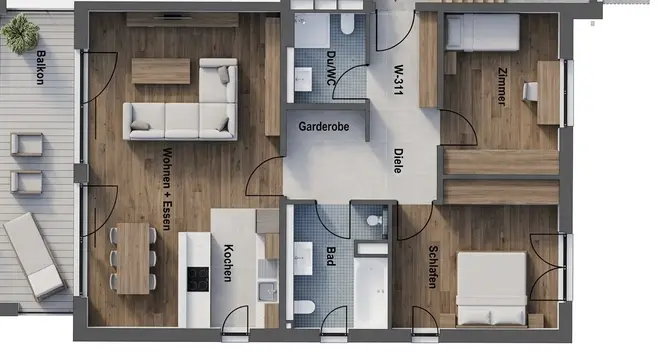 3 Zimmer Wohnung mit 101 m² in Wiesbaden – Bild 11