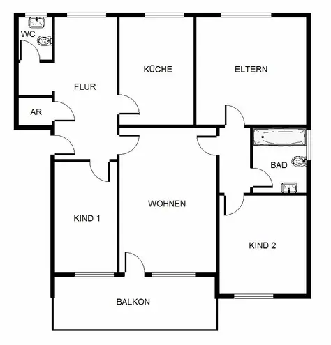 4 Zimmer Wohnung mit 84 m² in Bochum – Bild 3