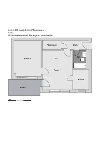 2 Zimmer Wohnung mit 59 m² in Regensburg – Bild 3