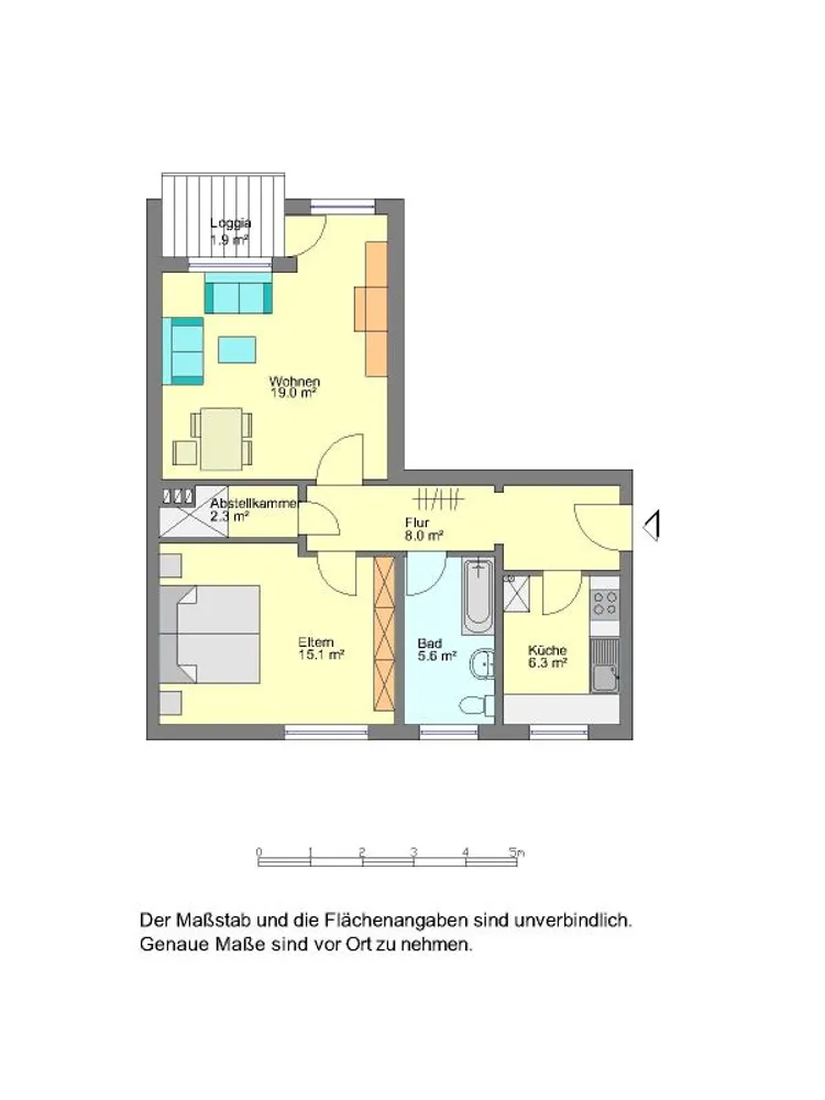 2 Zimmer Wohnung mit 59 m² in Herford – Bild 2