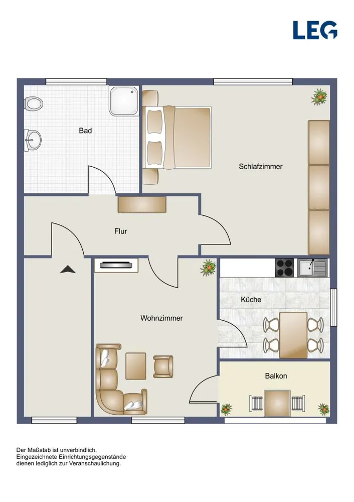 2 Zimmer Wohnung mit 48 m² in Hamm – Bild 2