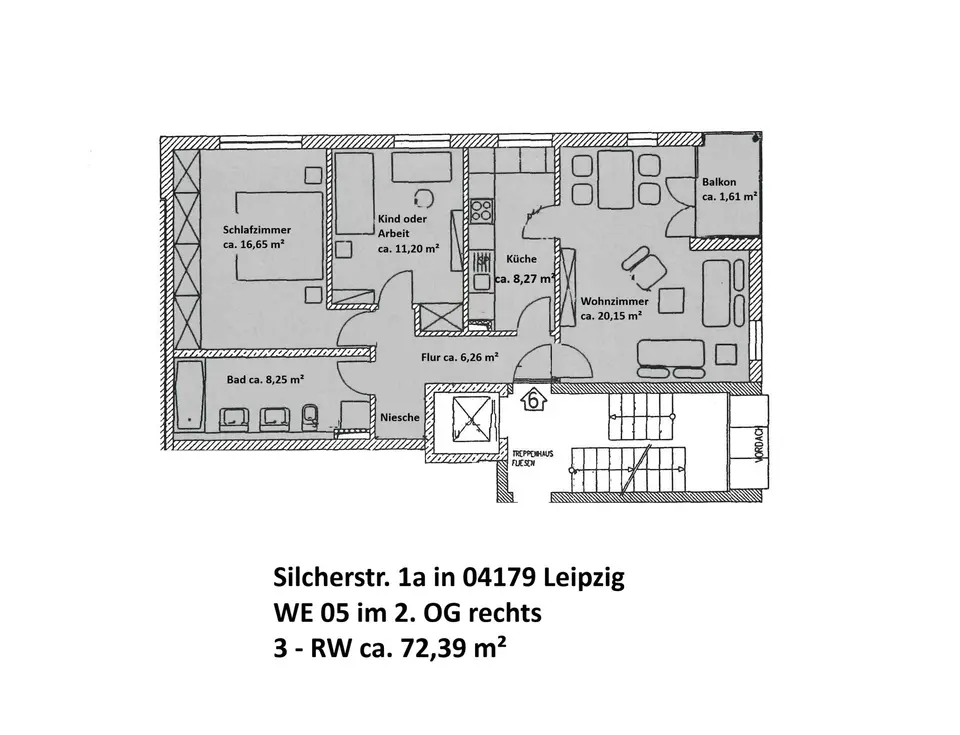 3 Zimmer Wohnung mit 72 m² in Leipzig – Bild 5