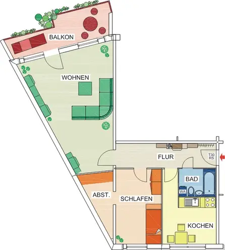 2 Zimmer Wohnung mit 70 m² in Chemnitz – Bild 2