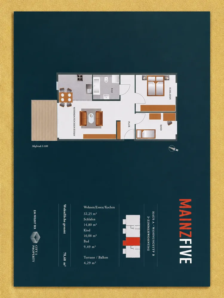 3 Zimmer Wohnung mit 79 m² in Mainz – Bild 9