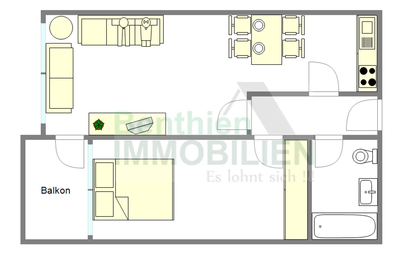 2 Zimmer Wohnung mit 55 m² in Marburg – Bild 4