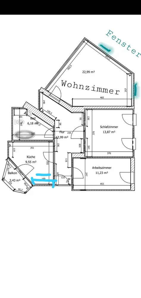 3 Zimmer Wohnung mit 81 m² in Magdeburg – Bild 1