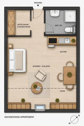 1 Zimmer Wohnung mit 18 m² in Münster – Bild 5