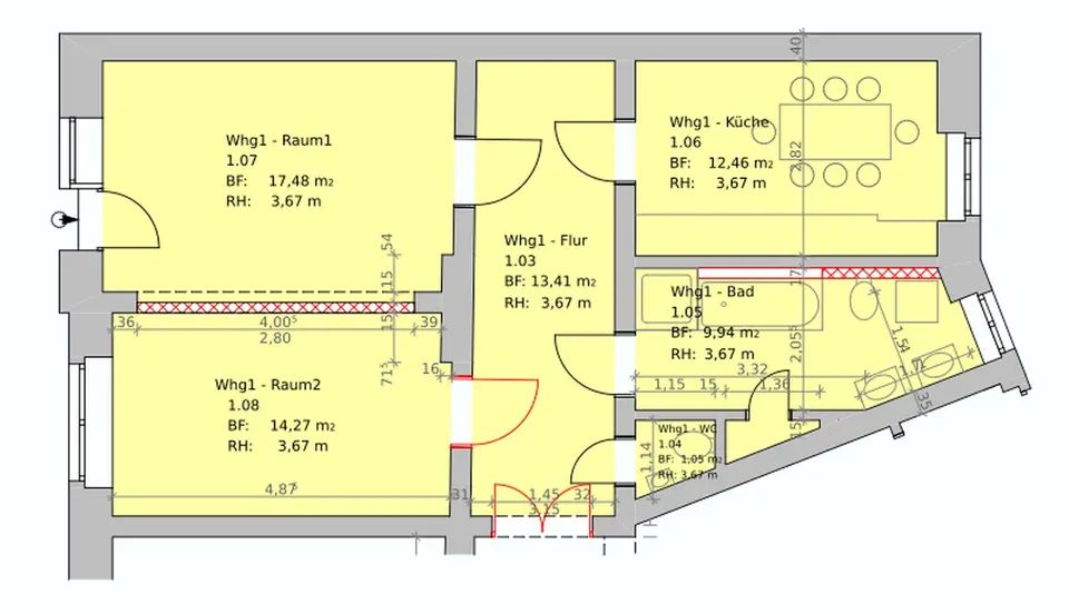 2 Zimmer Wohnung mit 70 m² in Görlitz – Bild 9