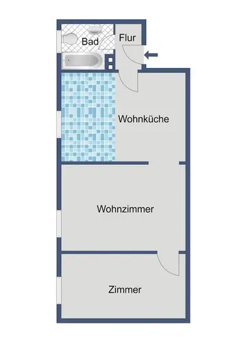 2 Zimmer Wohnung mit 49 m² in Darmstadt – Bild 2