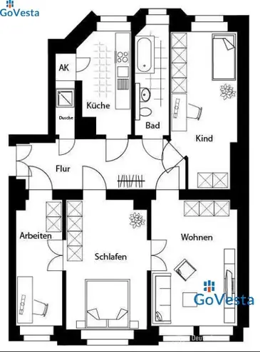 4 Zimmer Wohnung mit 91 m² in Leipzig – Bild 11
