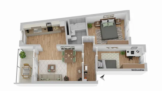 3 Zimmer Wohnung mit 62 m² in Rostock – Bild 4