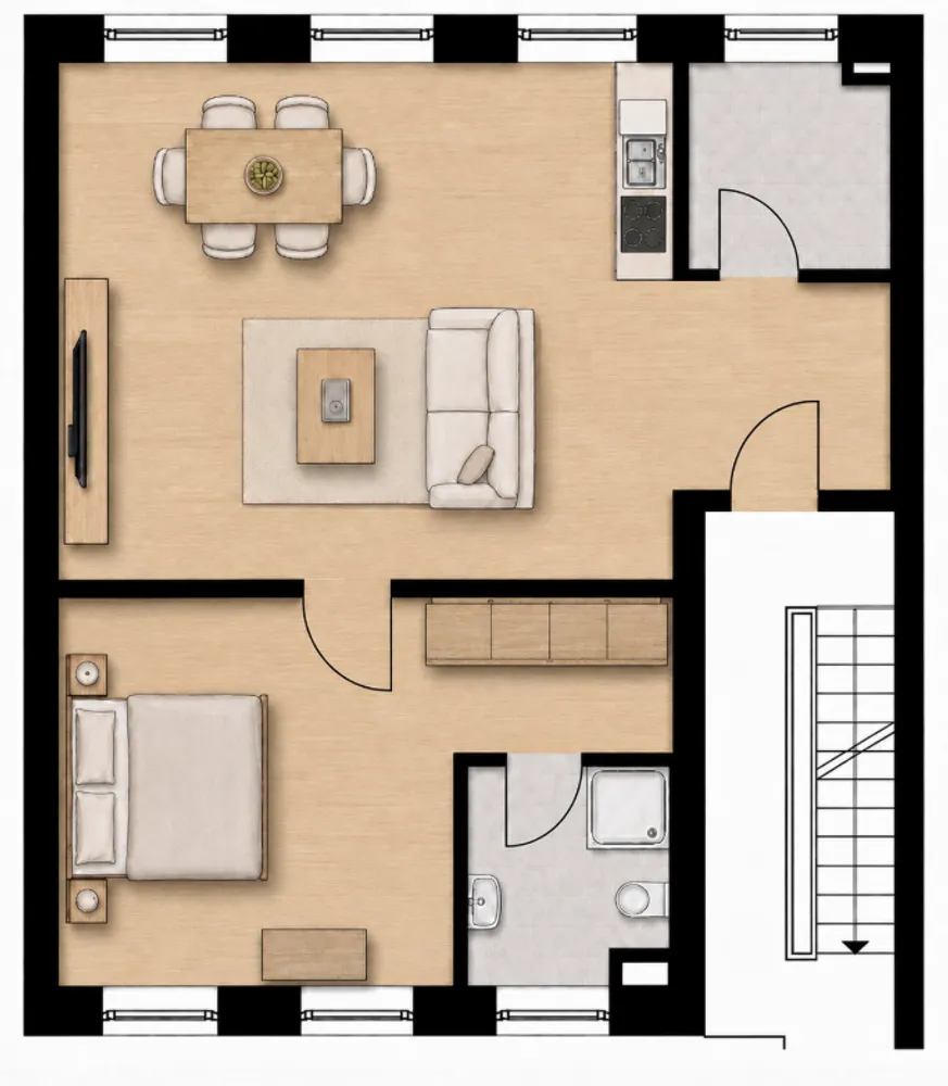 2 Zimmer Wohnung mit 56 m² in Krefeld – Bild 9