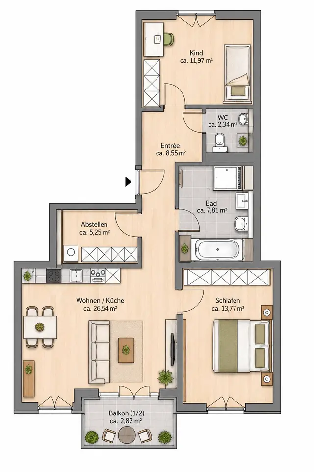 3 Zimmer Wohnung mit 79 m² in Leipzig – Bild 9