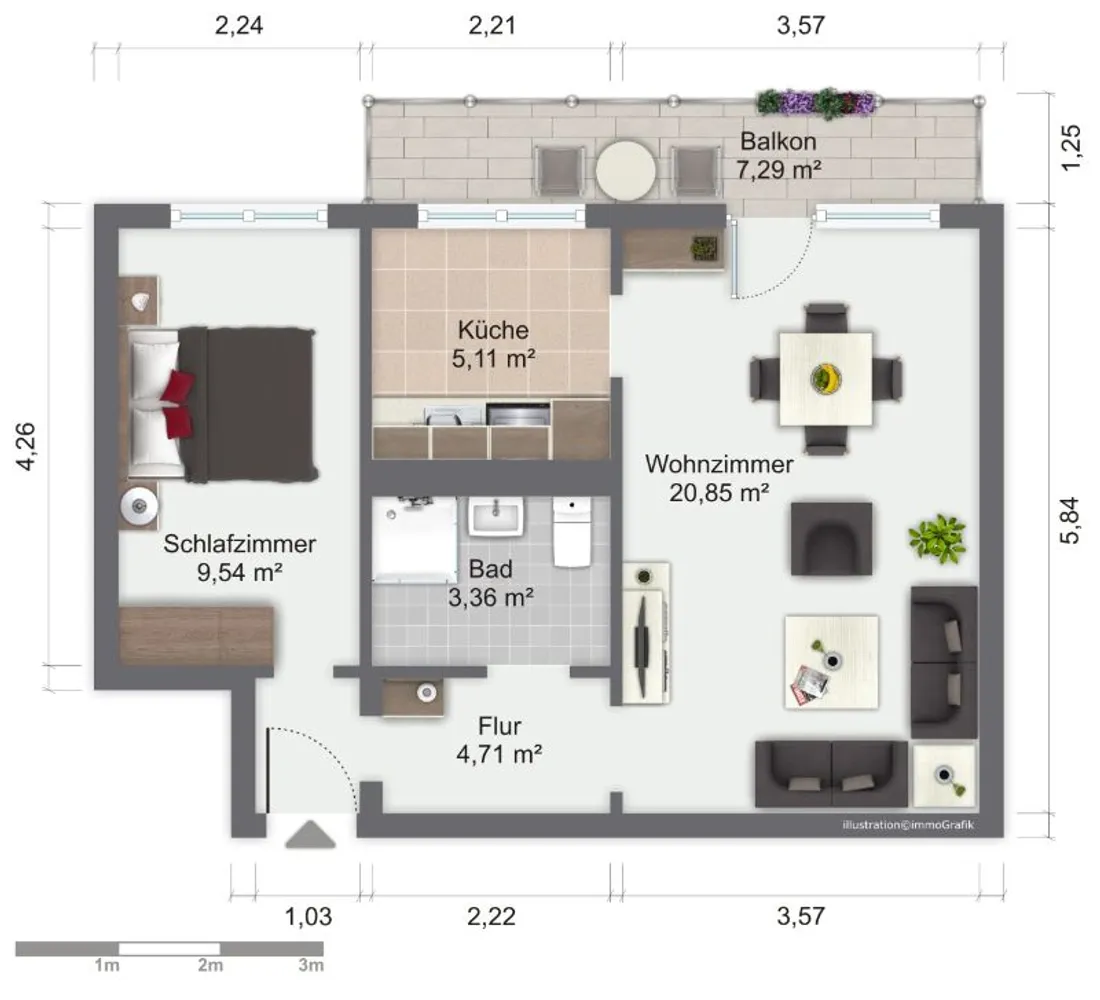 2 Zimmer Wohnung mit 49 m² in Görlitz – Bild 3