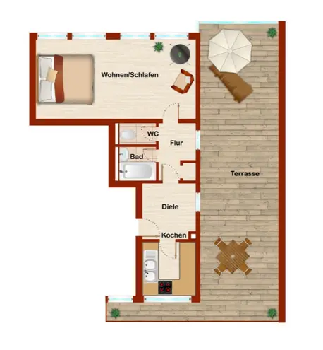 2 Zimmer Wohnung mit 70 m² in Krefeld – Bild 2
