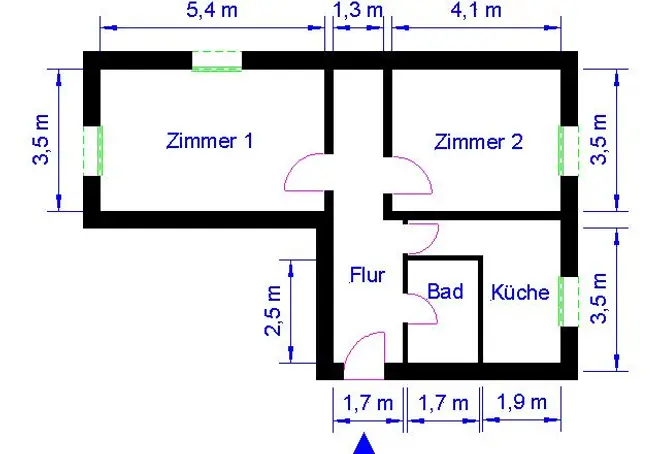 2 Zimmer Wohnung mit 55 m² in Magdeburg – Bild 2