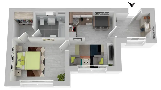 2 Zimmer Wohnung mit 44 m² in Chemnitz – Bild 2