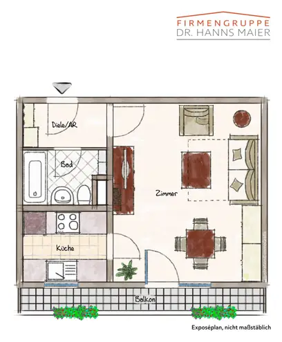1 Zimmer Wohnung mit 37 m² in München – Bild 3