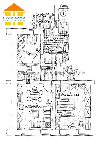 3 Zimmer Wohnung mit 68 m² in Chemnitz – Bild 4