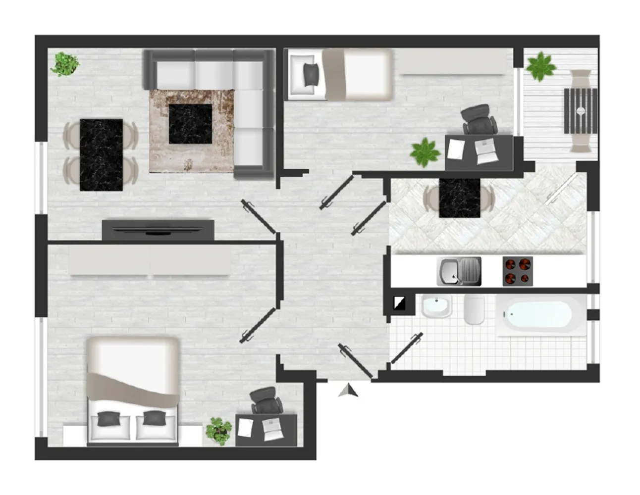 3 Zimmer Wohnung mit 61 m² in Dresden – Bild 2