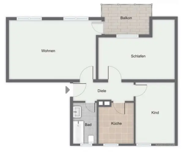 1 Zimmer Wohnung mit 29 m² in Frankfurt am Main – Bild 4