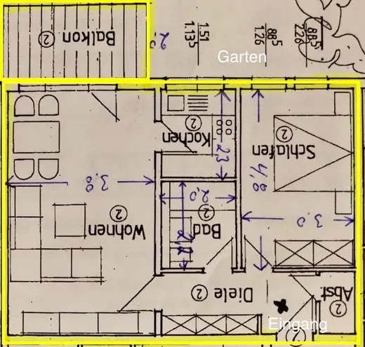 2 Zimmer Wohnung mit 60 m² in Ludwigshafen am Rhein – Bild 2