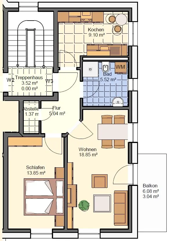 2 Zimmer Wohnung mit 57 m² in Dresden – Bild 4