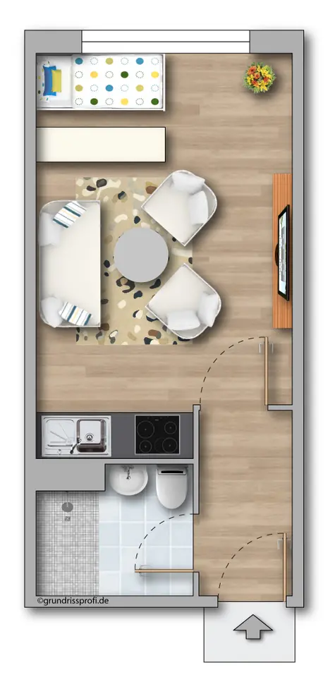 2 Zimmer Wohnung mit 24 m² in Dessau-Roßlau – Bild 6