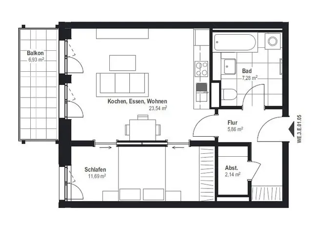 2 Zimmer Wohnung mit 55 m² in Leipzig – Bild 10