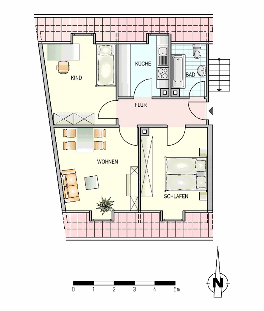 3 Zimmer Wohnung mit 44 m² in Ulm – Bild 3