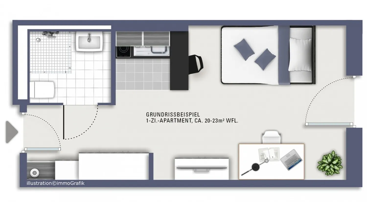 1 Zimmer Wohnung mit 23 m² in Bonn – Bild 5