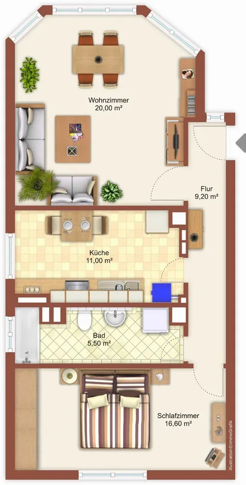 2 Zimmer Wohnung mit 62 m² in Eberswalde – Bild 6