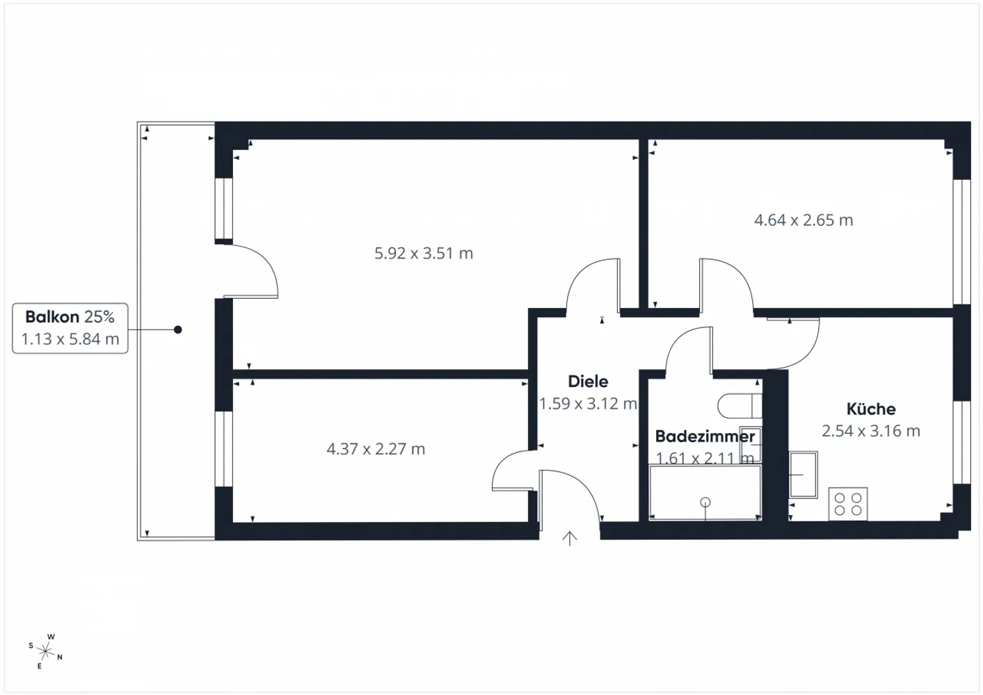 3 Zimmer Wohnung mit 64 m² in Leipzig – Bild 2