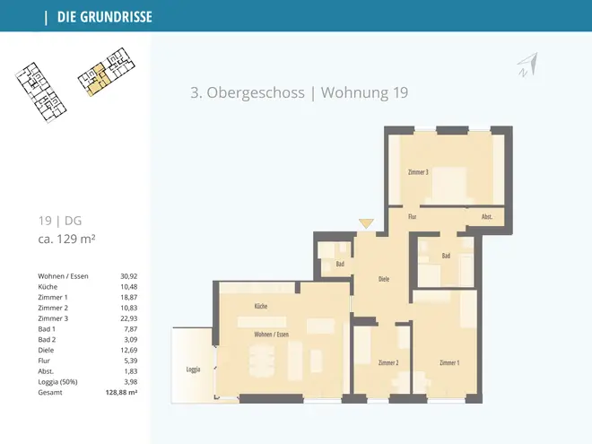 4 Zimmer Wohnung mit 129 m² in Münster – Bild 9
