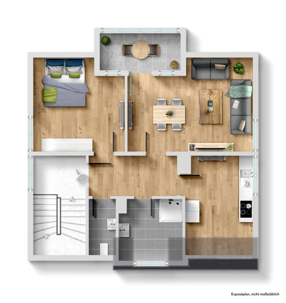 2 Zimmer Wohnung mit 44 m² in Reutlingen – Bild 2