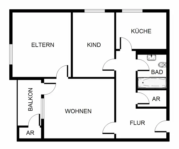 3 Zimmer Wohnung mit 67 m² in Dortmund – Bild 2