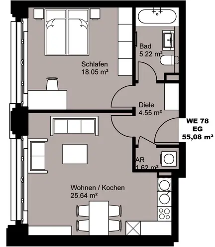2 Zimmer Wohnung mit 55 m² in Leipzig – Bild 5