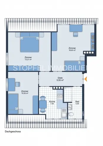 3 Zimmer Wohnung mit 57 m² in Bielefeld – Bild 2