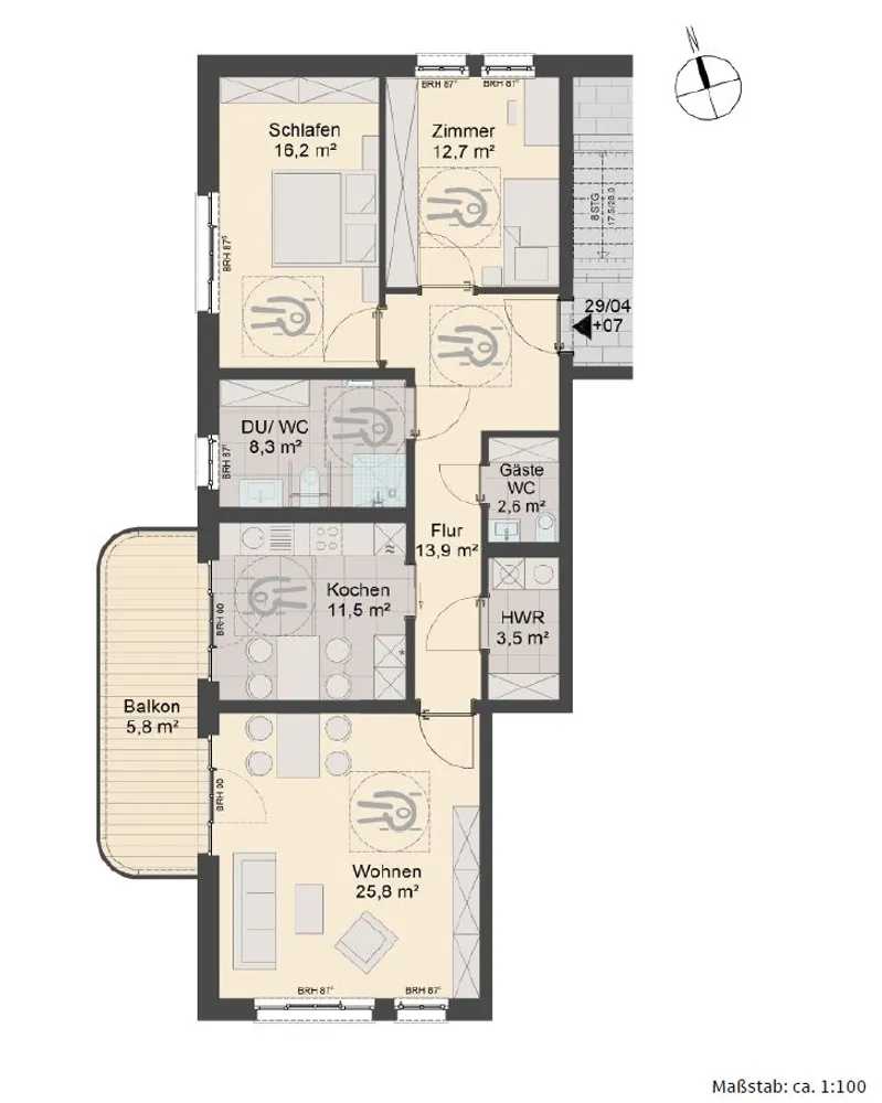 3 Zimmer Wohnung mit 101 m² in Eisenach – Bild 12