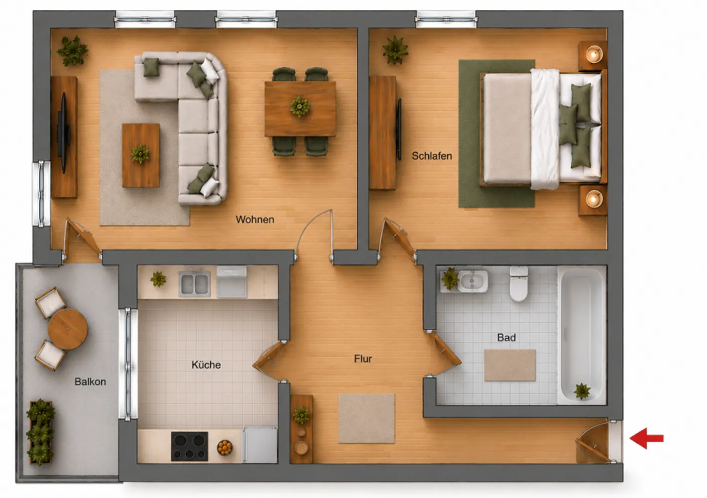 2 Zimmer Wohnung mit 62 m² in Dresden – Bild 10