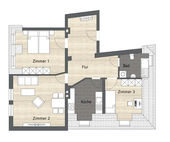 3 Zimmer Wohnung mit 66 m² in Dresden – Bild 11