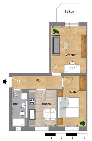 2 Zimmer Wohnung mit 45 m² in Hannover – Bild 5