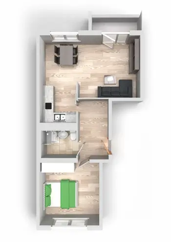 2 Zimmer Wohnung mit 49 m² in Halle (Saale) – Bild 8