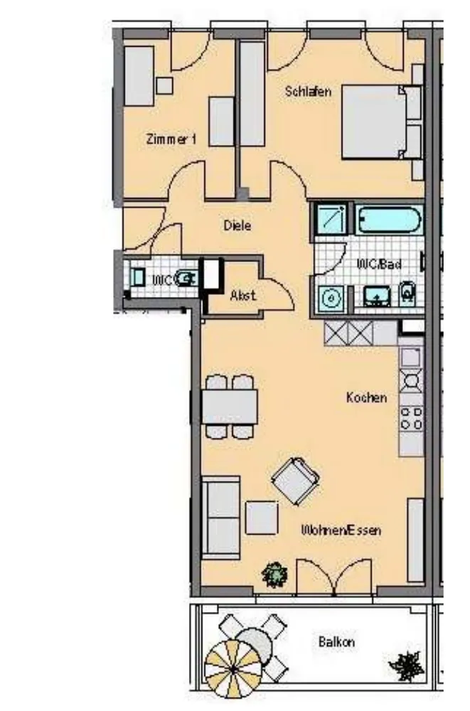 3 Zimmer Wohnung mit 86 m² in Frankfurt am Main – Bild 2
