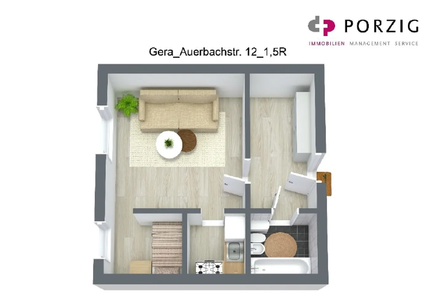 2 Zimmer Wohnung mit 32 m² in Gera – Bild 7