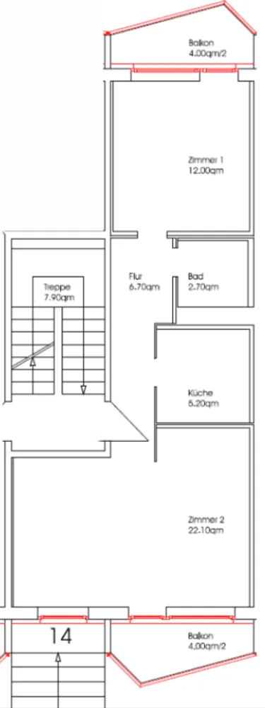 2 Zimmer Wohnung mit 51 m² in Erfurt – Bild 9