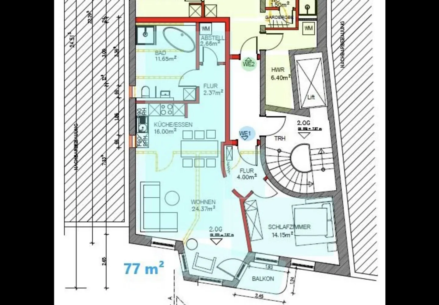2 Zimmer Wohnung mit 77 m² in Lübeck – Bild 12