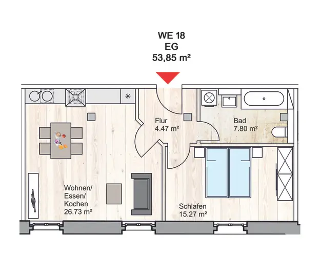 2 Zimmer Wohnung mit 54 m² in Halle (Saale) – Bild 8