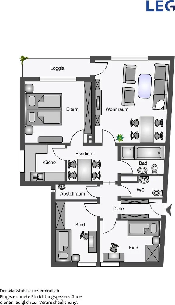 4 Zimmer Wohnung mit 94 m² in Hamm – Bild 2